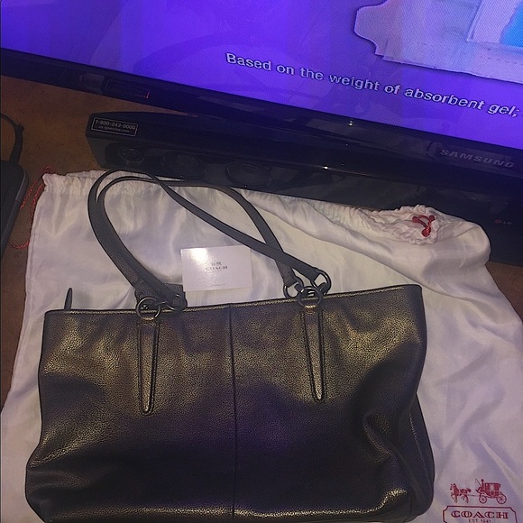 💋 Coach Chicago Ellis Gold Pewter Pebble Leather Handbag - Picture 5 of 13